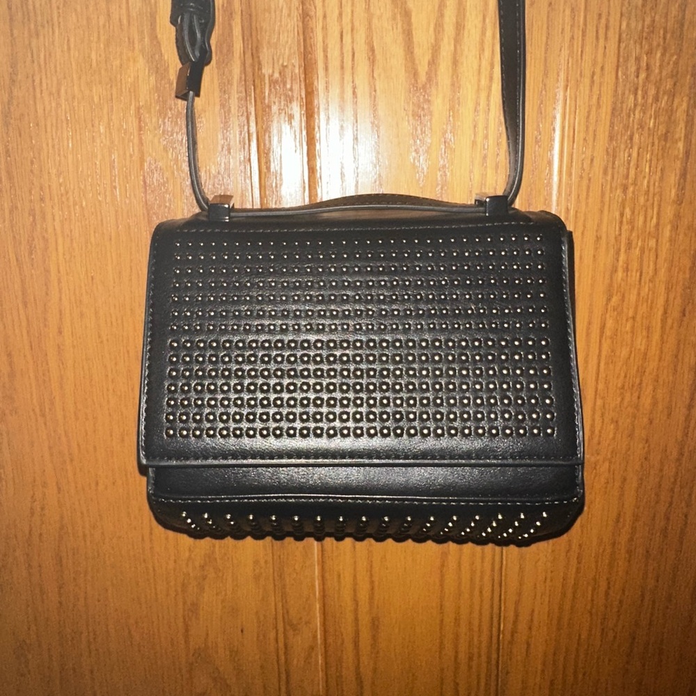 Black Studded Shoulder Bag